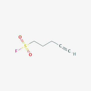 molecular formula C5H7FO2S B13628483 4-Pentyne-1-sulfonyl fluoride 