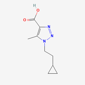 molecular formula C9H13N3O2 B13628514 1-(2-Cyclopropylethyl)-5-methyl-1h-1,2,3-triazole-4-carboxylic acid 