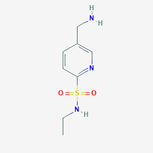 molecular formula C8H13N3O2S B13628547 5-(aminomethyl)-N-ethylpyridine-2-sulfonamide 