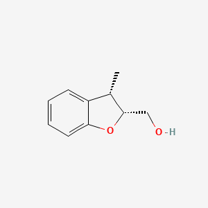 molecular formula C10H12O2 B13628560 rac-[(2R,3S)-3-methyl-2,3-dihydro-1-benzofuran-2-yl]methanol,cis 