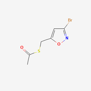 1-{[(3-Bromo-1,2-oxazol-5-yl)methyl]sulfanyl}ethan-1-one