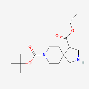 molecular formula C16H28N2O4 B13628599 8-Tert-butyl 4-ethyl 2,8-diazaspiro[4.5]decane-4,8-dicarboxylate CAS No. 2028341-89-9