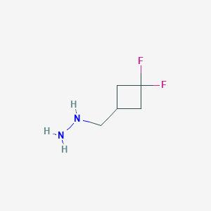 molecular formula C5H10F2N2 B13628617 ((3,3-Difluorocyclobutyl)methyl)hydrazine 