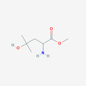 molecular formula C7H15NO3 B13628631 Methyl 2-amino-4-hydroxy-4-methylpentanoate 