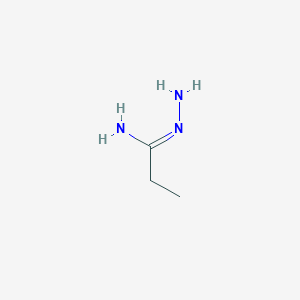 molecular formula C3H9N3 B13628697 n-Aminopropanimidamide CAS No. 75276-53-8