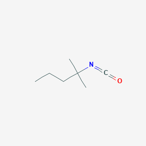 molecular formula C7H13NO B13628729 2-Isocyanato-2-methylpentane 