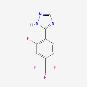 5-[2-Fluoro-4-(trifluoromethyl)phenyl]-1H-1,2,4-triazole