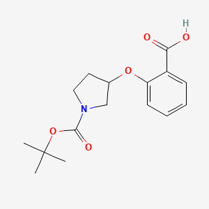 2-({1-[(Tert-butoxy)carbonyl]pyrrolidin-3-yl}oxy)benzoic acid