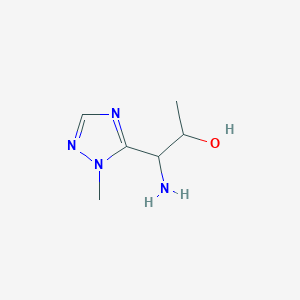 molecular formula C6H12N4O B13628742 1-Amino-1-(1-methyl-1h-1,2,4-triazol-5-yl)propan-2-ol 