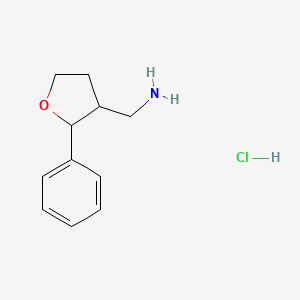 (2-Phenyloxolan-3-yl)methanamine hydrochloride