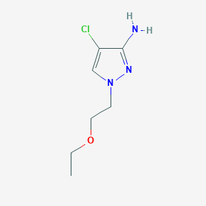 molecular formula C7H12ClN3O B13628774 4-Chloro-1-(2-ethoxyethyl)-1h-pyrazol-3-amine 