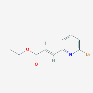 molecular formula C10H10BrNO2 B13628786 Ethyl (E)-3-(6-bromopyridin-2-YL)acrylate 