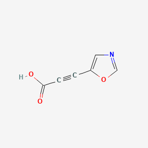 molecular formula C6H3NO3 B13628796 3-(Oxazol-5-yl)propiolic acid 