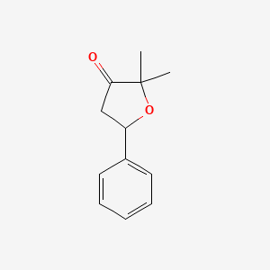 molecular formula C12H14O2 B1362880 2,2-二甲基-5-苯氧基氧杂环-3-酮 CAS No. 63678-00-2