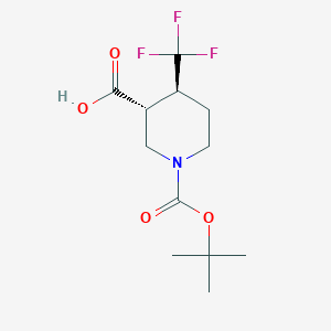 rac-(3R,4S)-1-[(tert-butoxy)carbonyl]-4-(trifluoromethyl)piperidine-3-carboxylicacid,trans