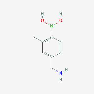 molecular formula C8H12BNO2 B13628807 (4-(Aminomethyl)-2-methylphenyl)boronic acid 