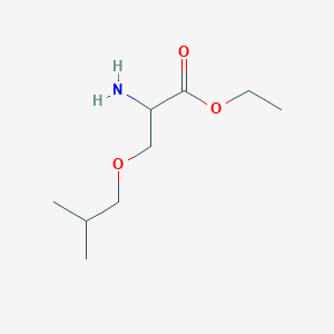 molecular formula C9H19NO3 B13628815 Ethyl o-isobutylserinate 