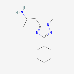 1-(3-Cyclohexyl-1-methyl-1h-1,2,4-triazol-5-yl)propan-2-amine