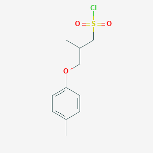 molecular formula C11H15ClO3S B13628851 2-Methyl-3-(p-tolyloxy)propane-1-sulfonyl chloride 