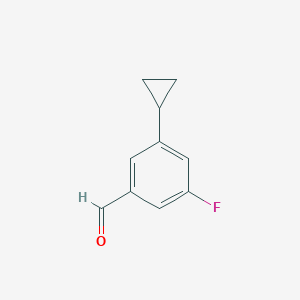 molecular formula C10H9FO B13628869 3-Cyclopropyl-5-fluorobenzaldehyde CAS No. 1801739-64-9