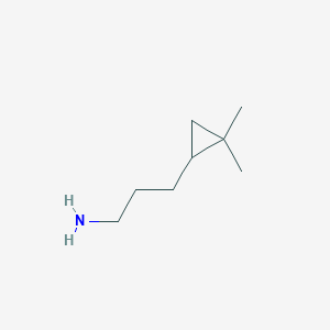 molecular formula C8H17N B13628880 3-(2,2-Dimethylcyclopropyl)propan-1-amine 