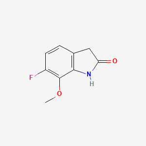 molecular formula C9H8FNO2 B13628883 6-fluoro-7-methoxy-2,3-dihydro-1H-indol-2-one 