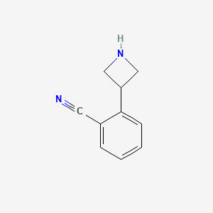 molecular formula C10H10N2 B13628930 2-(Azetidin-3-yl)benzonitrile 