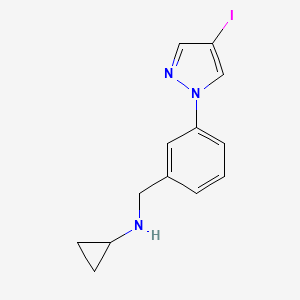 n-(3-(4-Iodo-1h-pyrazol-1-yl)benzyl)cyclopropanamine