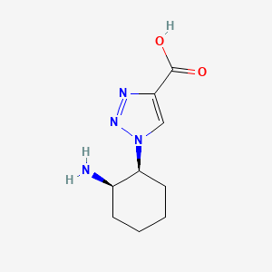 molecular formula C9H14N4O2 B13628957 Rel-1-((1S,2R)-2-aminocyclohexyl)-1H-1,2,3-triazole-4-carboxylic acid 