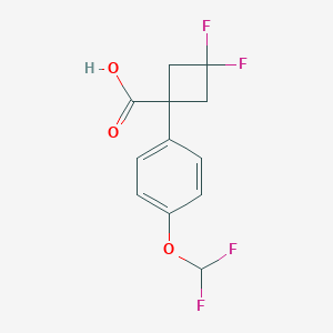 1-[4-(Difluoromethoxy)phenyl]-3,3-difluorocyclobutane-1-carboxylic acid