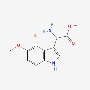 molecular formula C12H13BrN2O3 B13628979 methyl 2-amino-2-(4-bromo-5-methoxy-1H-indol-3-yl)acetate 