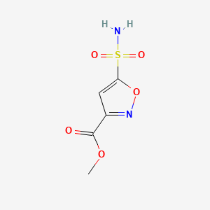 molecular formula C5H6N2O5S B13628981 Methyl 5-sulfamoylisoxazole-3-carboxylate 