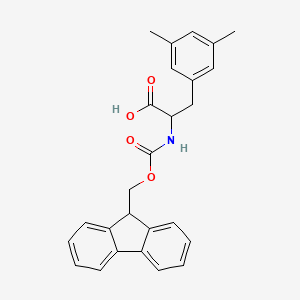 molecular formula C26H25NO4 B13629016 2-((((9H-Fluoren-9-yl)methoxy)carbonyl)amino)-3-(3,5-dimethylphenyl)propanoic acid 