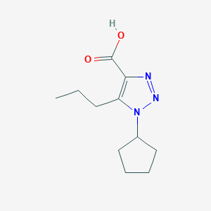 molecular formula C11H17N3O2 B13629022 1-Cyclopentyl-5-propyl-1h-1,2,3-triazole-4-carboxylic acid 