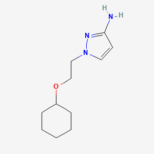 molecular formula C11H19N3O B13629028 1-(2-(Cyclohexyloxy)ethyl)-1h-pyrazol-3-amine 