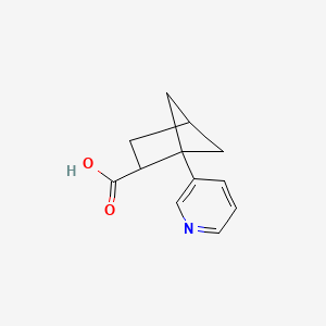 molecular formula C12H13NO2 B13629041 1-(Pyridin-3-yl)bicyclo[2.1.1]hexane-2-carboxylicacid 