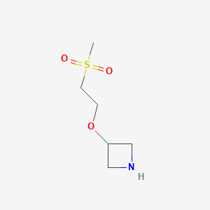 molecular formula C6H13NO3S B13629076 3-(2-(Methylsulfonyl)ethoxy)azetidine 