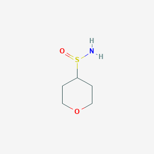 molecular formula C5H11NO2S B13629095 Oxane-4-sulfinamide 