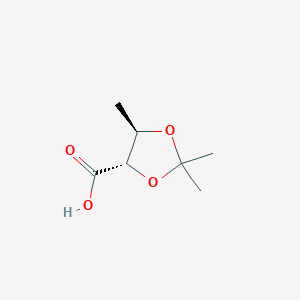 molecular formula C7H12O4 B136291 (4S,5R)-2,2,5-Trimethyl-1,3-dioxolane-4-carboxylic acid CAS No. 152786-08-8