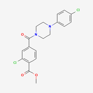 Methyl 2-chloro-4-[4-(4-chlorophenyl)piperazine-1-carbonyl]benzoate