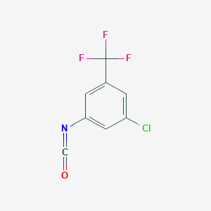 molecular formula C8H3ClF3NO B13629124 1-Chloro-3-isocyanato-5-(trifluoromethyl)benzene 