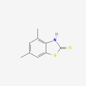 molecular formula C9H9NS2 B13629149 4,6-Dimethyl-2(3H)-benzothiazolethione CAS No. 80689-36-7