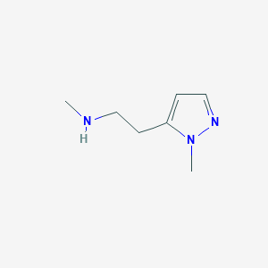 molecular formula C7H13N3 B13629196 n-Methyl-2-(1-methyl-1h-pyrazol-5-yl)ethan-1-amine 