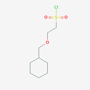 molecular formula C9H17ClO3S B13629213 2-(Cyclohexylmethoxy)ethane-1-sulfonyl chloride 