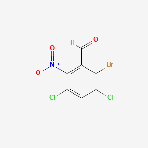 2-Bromo-3,5-dichloro-6-nitrobenzaldehyde