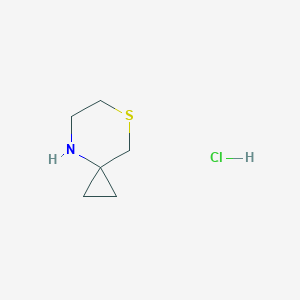 molecular formula C6H12ClNS B13629231 7-Thia-4-azaspiro[2.5]octanehydrochloride 