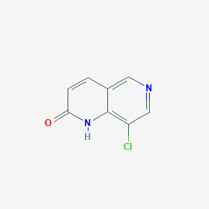 molecular formula C8H5ClN2O B13629241 8-Chloro-1,6-naphthyridin-2(1h)-one 