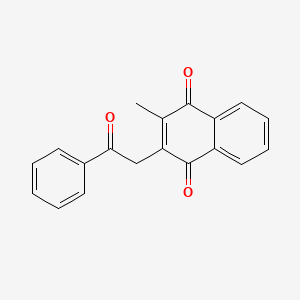 molecular formula C19H14O3 B1362925 2-甲基-3-(2-氧代-2-苯乙基)萘醌 CAS No. 88007-98-1