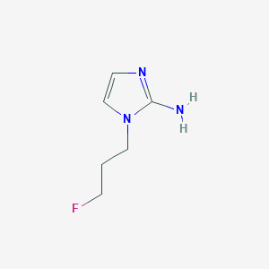 molecular formula C6H10FN3 B13629258 1-(3-fluoropropyl)-1H-imidazol-2-amine 