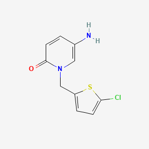 molecular formula C10H9ClN2OS B13629274 5-Amino-1-[(5-chlorothiophen-2-YL)methyl]-1,2-dihydropyridin-2-one 